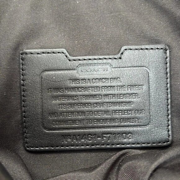 Auth COACH Signature F71103 Black Dark Gray PVC Leather - Handbag - Picture 8 of 9